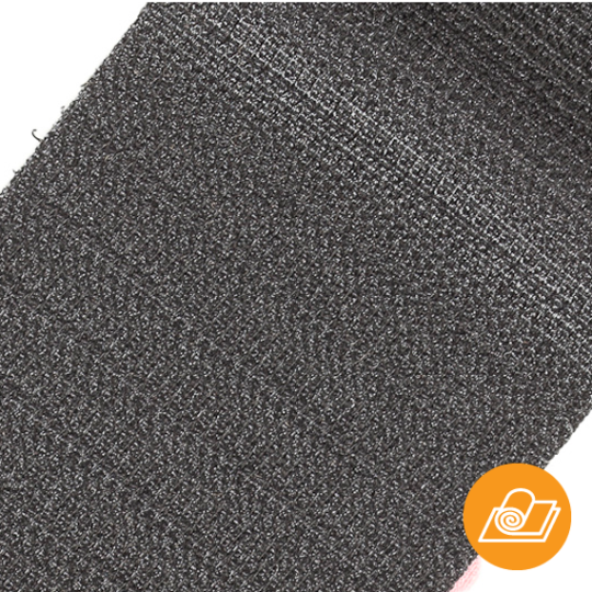 VELCRO® Brand - 1 Black Loop: Pressure Sensitive Adhesive - Rubber